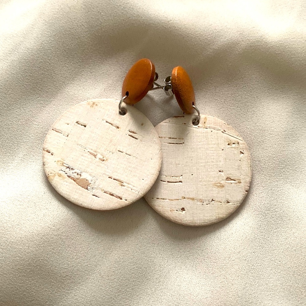 Rustic Cork Earrings